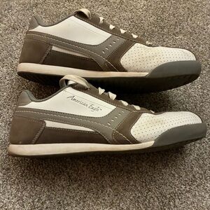 American Eagle Outfitters Men's Brown and White Sneakers